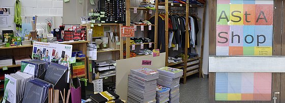 Foto: BUW Das Bild zeigt den AStA-Shop der Bergischen Universität.